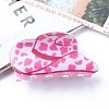 Hat with Cow Pattern PVC Plastic Claw Hair Clips PW-WG82604-02-1