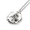 Skull Rhinestone Pendant Necklaces with Rolo Chains NJEW-F309-07-1