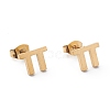 Ion Plating(IP) 304 Stainless Steel Stud Earrings STAS-Z028-A-19G-1