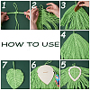 BENECREAT 1 Set Wood Macrame Leaf/Flower Cutting Template DIY-BC0009-99-4