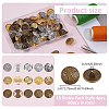60Pcs 15 Styles 1-Hole Alloy Shank Buttons BUTT-WR0001-37-2