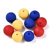 Rubberized Style Imitated Silicone Acrylic Beads MACR-T048-01A-06-1