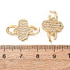 Brass Micro Pave Cubic Zirconia Connector Charms CU-CJC6430-01G-3