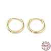 925 Sterling Silver Huggie Hoop Earrings X-EJEW-K258-19C-G-1