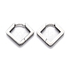 Tarnish Resistant 304 Stainless Steel Rhombus Huggie Hoop Earrings STAS-H156-08P-2