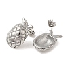 Non-Tarnish Pineapple 304 Stainless Steel Stud Earrings for Women EJEW-U003-21P-2