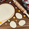 Wood Decorative Flower Pattern Rolling Pin AJEW-WH0596-430A-5