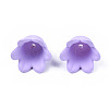 Rubberized Style Opaque Acrylic Bead Caps ACRP-T010-01B-2