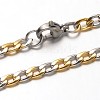 304 Stainless Steel Curb Chains Necklaces NJEW-O066-25M-1