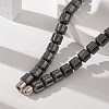 Column Synthetic Non-Magnetic Hematite Beaded Necklaces NJEW-R020-08-3