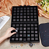 70-Slot Rectangle Aluminium Alloy Covered with Velvet Jewelry Organizer Handled Display Cases CON-WH0089-193A-3