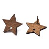 Walnut Wood Stud Earring Findings MAK-N032-050-1