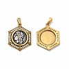 Rack Plating Eco-Friendly Brass Micro Pave Cubic Zirconia Pendants KK-K165-29-2