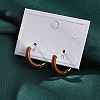 Brass & 925 Sterling Silver Pin Hoop Earrings EJEW-R013-02G-02-3