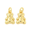 Rack Plating Bear Brass Pendants KK-K341-59G-1