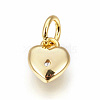 Brass Micro Pave Cubic Zirconia Charms ZIRC-F095-04G-2