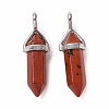 Natural Red Jasper Pointed Pendants G-K329-58P-2