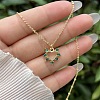Brass Pave Cubic Zirconia Heart Pendant Necklaces for Women WG4AE4E-01-1
