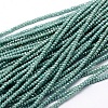 Faceted Rondelle Full Rainbow Plated Electroplate Glass Beads Strands EGLA-M004-2mm-A15-1