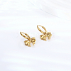 Stainless Steel Bowknot Dangle Earrings UM1027-1-3