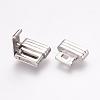 304 Stainless Steel Fold Over Clasps STAS-L189-34P-3