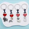 WEWAYSMILE 2 pcs Dog Keychain Car Keychain Pet Pendant Key-Ring Lovely Dog Key-ring Portable Metal Keychain Gift for Pet Lover Birthday Puppy Theme Party Supplies (Brownish Corgi) JX792A-5