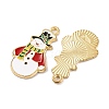 Christmas Theme Rack Plating Alloy Pendants FIND-M020-04G-07-2