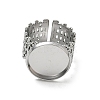 304 Stainless Steel Cuff Ring Components SA-CBA37BC-16E-P-2