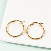 PVD Vacuum Plating 201 Stainless Steel Hoop Earrings with 304 Stainless Steel Pins for Women EJEW-D279-12G-02-4