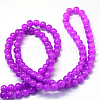 Baking Painted Imitation Jade Glass Round Bead Strands X-DGLA-Q021-6mm-27-3