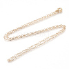 Brass Cable Chains Necklace Making MAK-N029-01LG-4