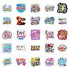 50Pcs Paper Self-Adhesive Picture Stickers AJEW-S036-09-4