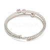 Rack Plating Brass Pave Clear Cubic Zirconia Open Cuff Wrap Bangles BJEW-B110-01P-4