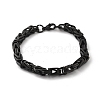 304 Stainless Steel Wheat Chain Bracelets for Women Men BJEW-F488-04EB-2