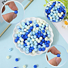 500Pcs Rubberized Style Imitated Silicone Acrylic Beads OACR-SP0001-33D-6