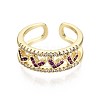 Brass Micro Pave Cubic Zirconia Cuff Rings X-RJEW-S044-086-NF-3