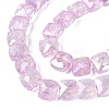 Electroplate Transparent Crackle Glass Beads Strands EGLA-Q135-02A-B04-3