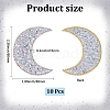Resin Rhinestone Hotfix Rhinestone Iron on/Sew on Cloth Patches DIY-WH20063-030E-2