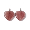 Natural Strawberry Quartz Pendants G-G956-B59-FF-2