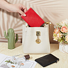 2Pcs 2 Colors Litchi Print PU Leather Zip Pouches ABAG-CP0001-08B-3