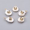 Natural Cultured Freshwater Pearl Pendants PEAR-F008-02G-1