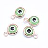 Handmade Evil Eye Lampwork Charms KK-F764-13RG-03-1