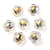 UV Plating Rainbow Iridescent Acrylic Beads OACR-A014-03I-1