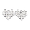 Brass Micro Pave Clear Cubic Zirconia Charms KK-F871-46P-1
