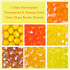 HOBBIESAY 7 Strands 7 Style Electroplate Transparent & Opaque Solid Color Glass Beads Strands EGLA-HY0001-03A-5
