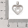 925 Sterling Silver Micro Pave Cubic Zirconia Pendant Setting STER-H113-04P-02-3