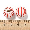 Printed Wood European Beads WOOD-G022-14C-3