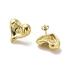 Heart Rack Plating Brass Stud Earrings EJEW-M240-05G-2