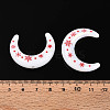 Christmas UV Plating Printed Opaque Acrylic Beads MACR-N018-07A-4
