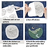 4 Sheets 11.6x8.2 Inch Stick and Stitch Embroidery Patterns DIY-WH0455-135-3